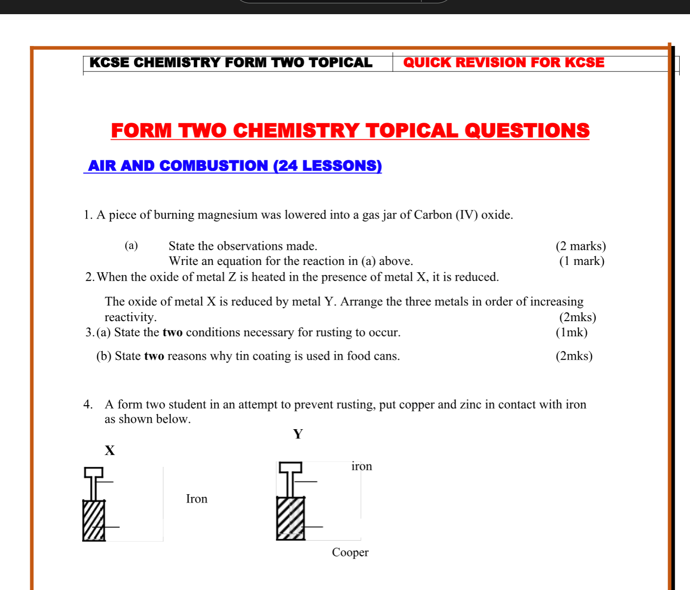 CHEM F2 TOPICAL QZ