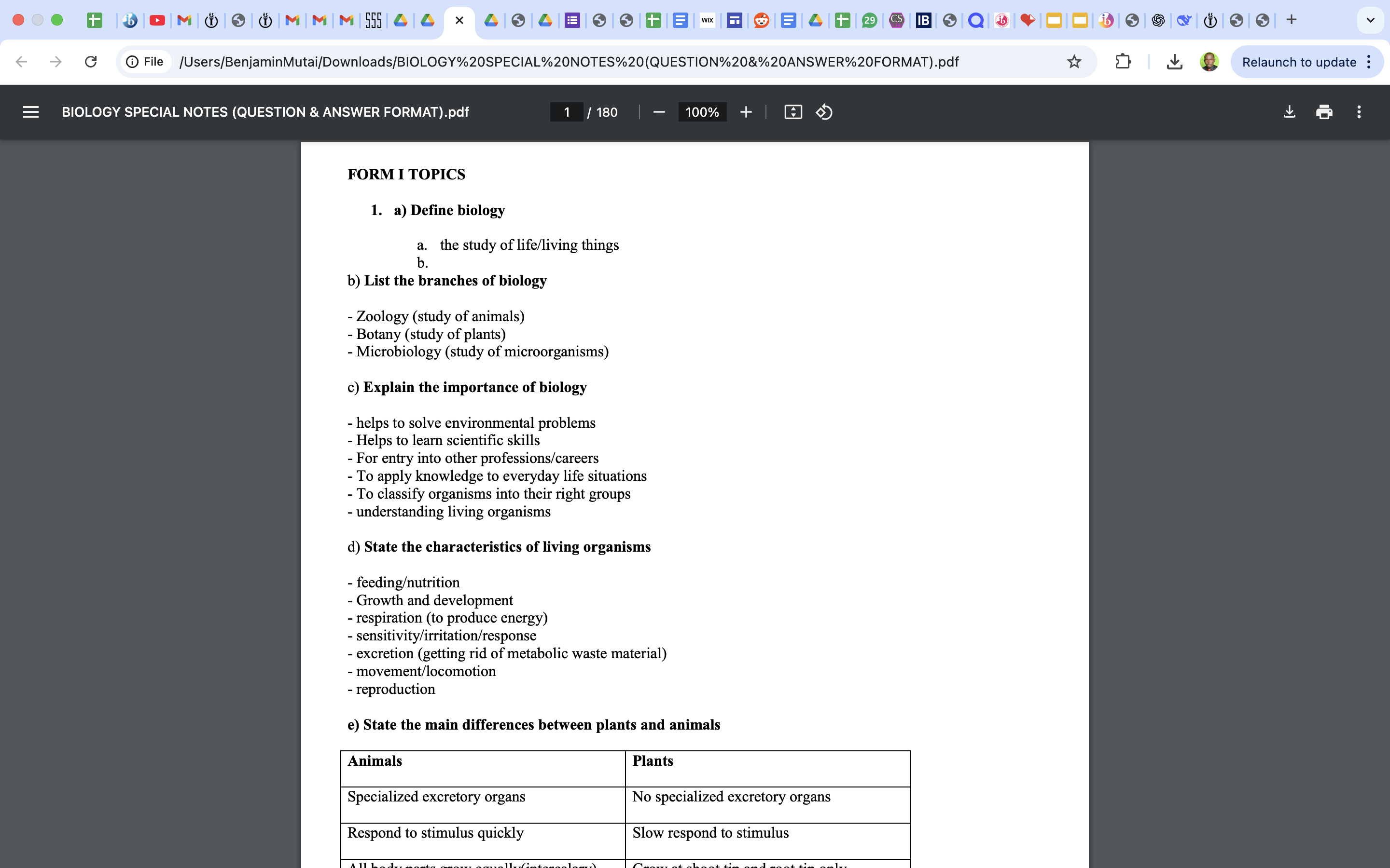 BIOLOGY ESSAY QUESTIONS & EXPECTED ANSWERS